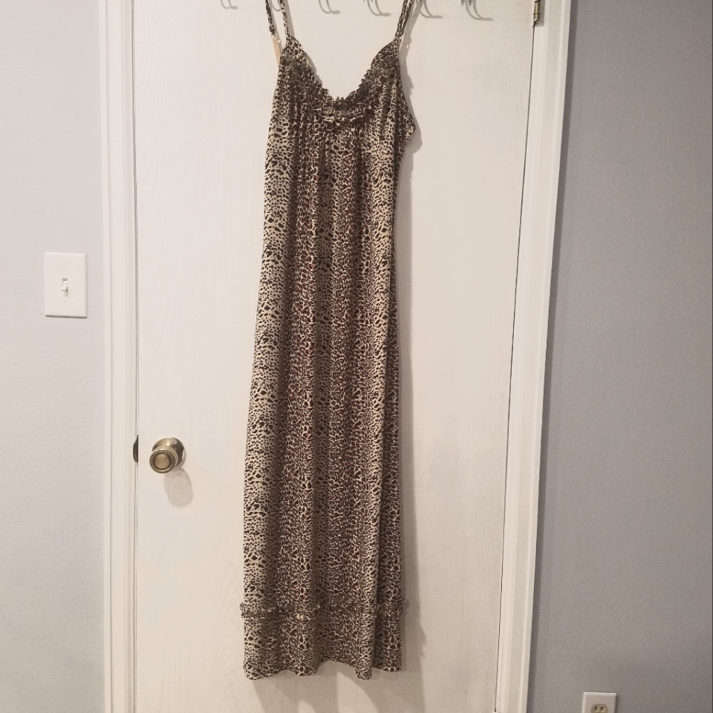 Ambrielle Small Cheetah Print Long Night Gown